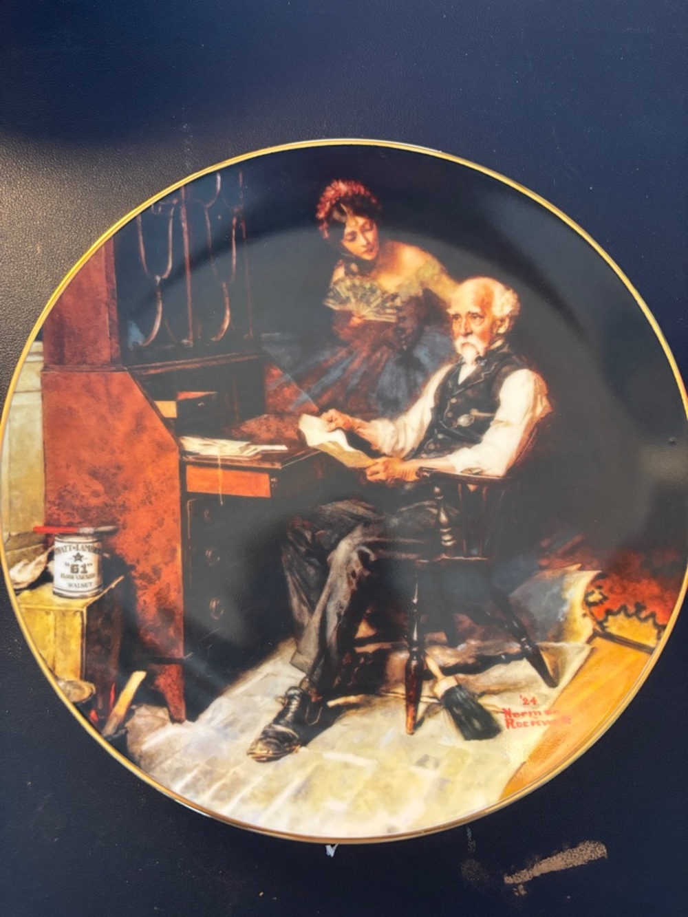 Norman Rockwell Knowles Plate “The Love Letters” 1989